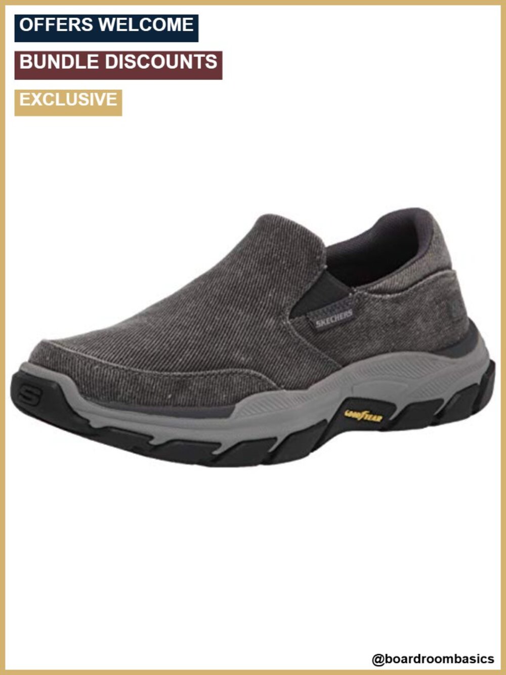 Men's Canvas Slip-On Loafer with Memory Foam